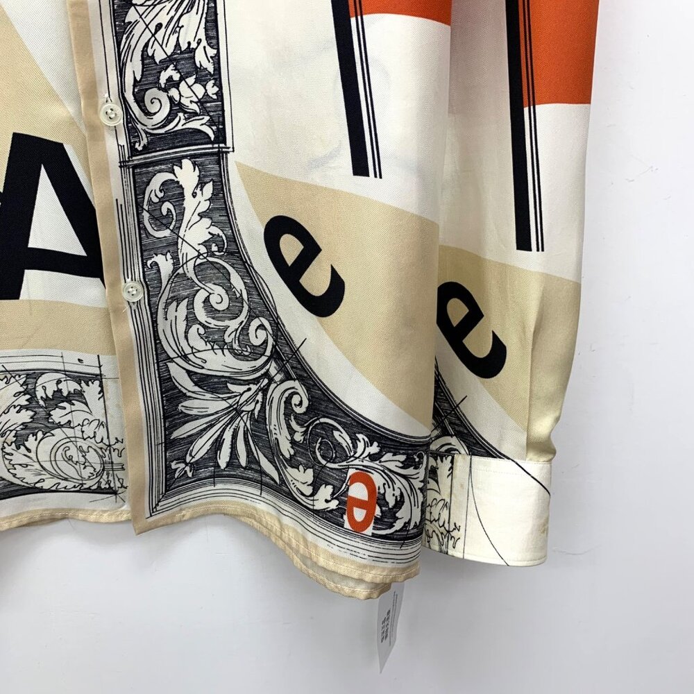 Versace Color-Block Pattern Printed Collared Sing… - image 4